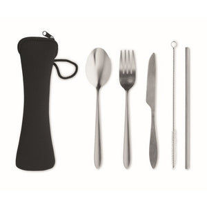 5 SERVICE - Nero - CASA E VIVERE - Midocean - Home & Living, Kitchen Accesories, Set Posate In Acciaio Inox Mo6149