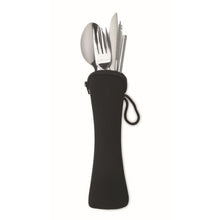 Carica l&#39;immagine nel visualizzatore di Gallery, 5 SERVICE - Nero - CASA E VIVERE - Midocean - Home &amp; Living, Kitchen Accesories, Set Posate In Acciaio Inox Mo6149