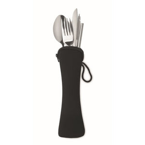 5 SERVICE - Nero - CASA E VIVERE - Midocean - Home & Living, Kitchen Accesories, Set Posate In Acciaio Inox Mo6149
