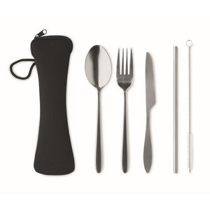 5 SERVICE - Nero - CASA E VIVERE - Midocean - Home & Living, Kitchen Accesories, Set Posate In Acciaio Inox Mo6149