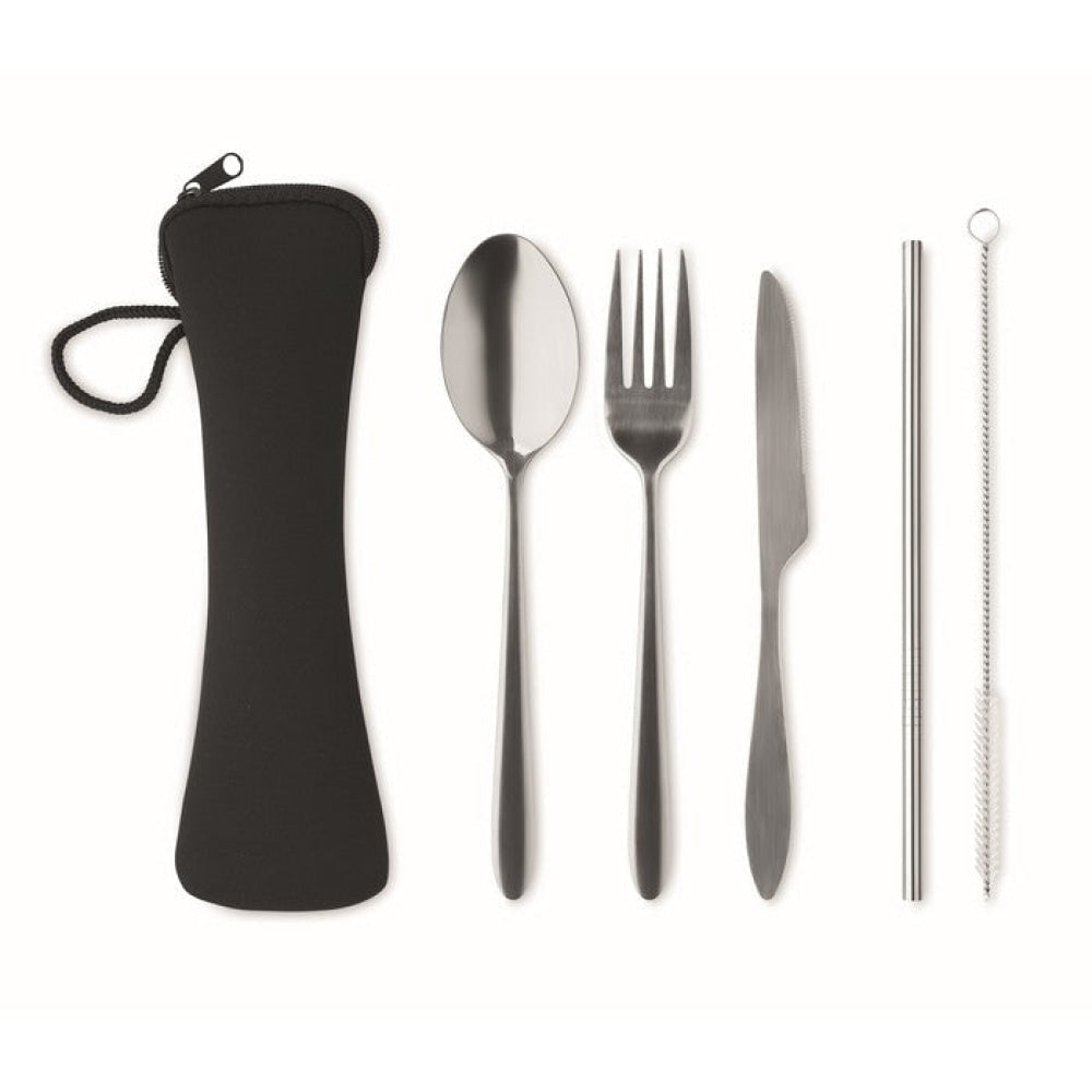 5 SERVICE - Nero - CASA E VIVERE - Midocean - Home & Living, Kitchen Accesories, Set Posate In Acciaio Inox Mo6149