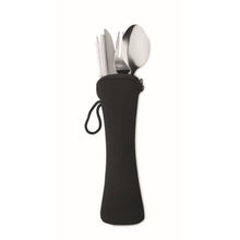 Carica l&#39;immagine nel visualizzatore di Gallery, 5 SERVICE - Nero - CASA E VIVERE - Midocean - Home &amp; Living, Kitchen Accesories, Set Posate In Acciaio Inox Mo6149