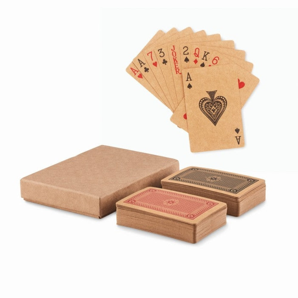 ARUBA DUO - Legna - TEMPO LIBERO - Midocean - 2 Mazzi Di Carte In Carta Ricicmo6518, Games, Leisure