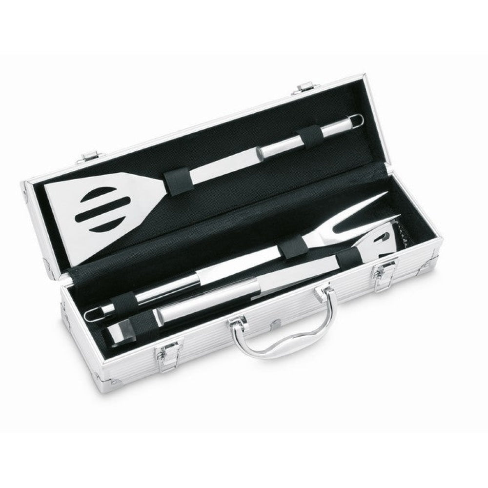 ASADOR - Argento - TEMPO LIBERO - Midocean - Bbq Sets, Leisure, Valigetta Con 3 Strumenti Bbq It3475