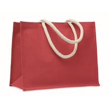 Carica l&#39;immagine nel visualizzatore di Gallery, AURA - rosso - BORSE E VIAGGIO - Midocean - Bags &amp; Travel, Borsa In Iuta. Manici In Cotonemo6443, Shopping Bag