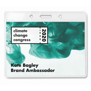 BADGY - Trasparente - UFFICIO - Midocean - Lanyards, Office, Porta Badge Trasparente 10x8cm Mo8599