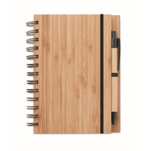 Carica l&#39;immagine nel visualizzatore di Gallery, BAMBLOC - Legna - UFFICIO - Midocean - Notebook In Bamboo Con Penna Mo9435, Notebooks / Notepads, Office