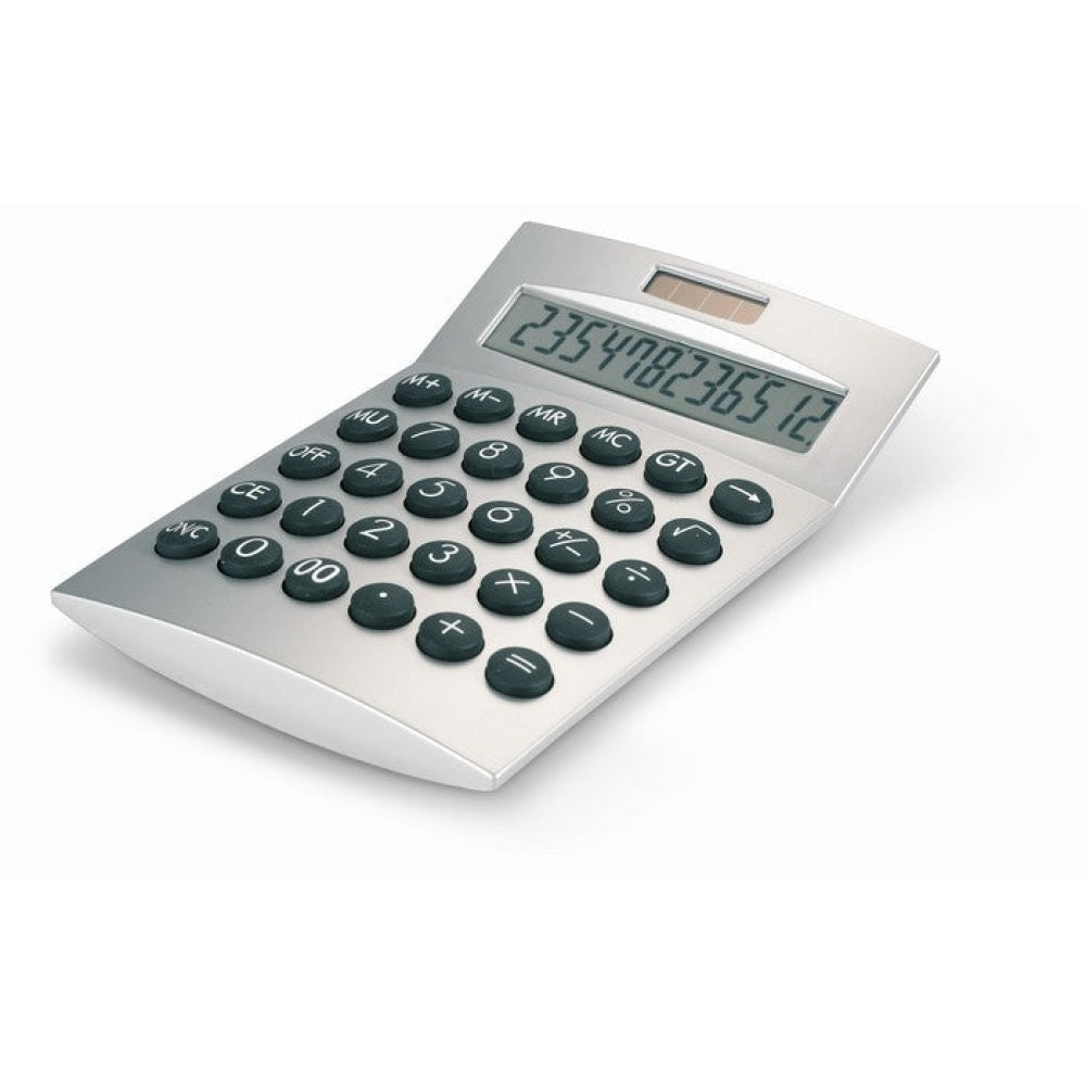 BASICS - Argento opaco - UFFICIO - Midocean - Calcolatrice 12 Cifre Ar1253, Calculator, Office