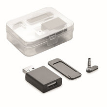 Carica l&#39;immagine nel visualizzatore di Gallery, BLOCKER SET - Nero - UFFICIO - Midocean - Computer Accesories, Office, Set Per Blocco Webcam E Dati Mo6171