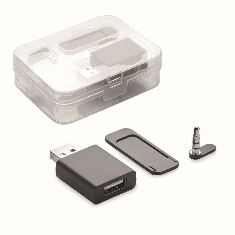 BLOCKER SET - Nero - UFFICIO - Midocean - Computer Accesories, Office, Set Per Blocco Webcam E Dati Mo6171
