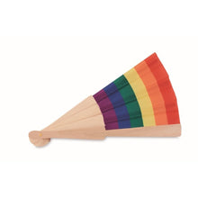 Carica l&#39;immagine nel visualizzatore di Gallery, BOWFAN - Multicolore - TEMPO LIBERO - Midocean - Fan, Leisure, Ventaglio In Legno Arcobaleno Mo6446