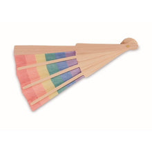 Carica l&#39;immagine nel visualizzatore di Gallery, BOWFAN - Multicolore - TEMPO LIBERO - Midocean - Fan, Leisure, Ventaglio In Legno Arcobaleno Mo6446