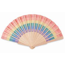 Carica l&#39;immagine nel visualizzatore di Gallery, BOWFAN - Multicolore - TEMPO LIBERO - Midocean - Fan, Leisure, Ventaglio In Legno Arcobaleno Mo6446