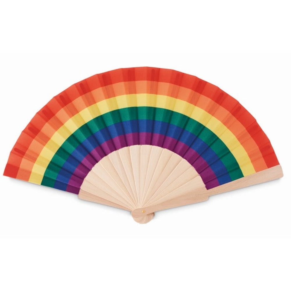 BOWFAN - Multicolore - TEMPO LIBERO - Midocean - Fan, Leisure, Ventaglio In Legno Arcobaleno Mo6446