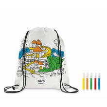 Carica l&#39;immagine nel visualizzatore di Gallery, CARRYDRAW - bianco - SCRIVERE - Midocean - Sacca Da Colorare In Non Woven Mo9887, Writing, Writing / Painting C