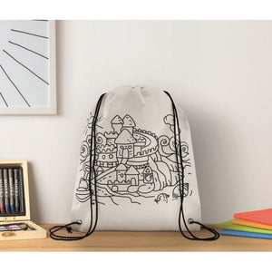 CARRYDRAW - bianco - SCRIVERE - Midocean - Sacca Da Colorare In Non Woven Mo9887, Writing, Writing / Painting C