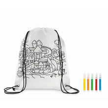 Carica l&#39;immagine nel visualizzatore di Gallery, CARRYDRAW - bianco - SCRIVERE - Midocean - Sacca Da Colorare In Non Woven Mo9887, Writing, Writing / Painting C