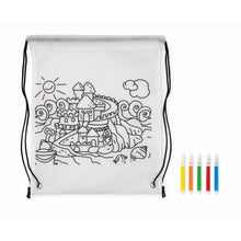 Carica l&#39;immagine nel visualizzatore di Gallery, CARRYDRAW - bianco - SCRIVERE - Midocean - Sacca Da Colorare In Non Woven Mo9887, Writing, Writing / Painting C