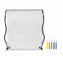 Carica l&#39;immagine nel visualizzatore di Gallery, CARRYDRAW - bianco - SCRIVERE - Midocean - Sacca Da Colorare In Non Woven Mo9887, Writing, Writing / Painting C