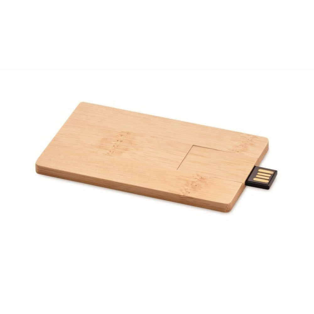 CREDITCARD PLUS - Legna - UFFICIO - Midocean - Computer Accesories, Office, Usb In Bamboo Da 16gb Mo1203