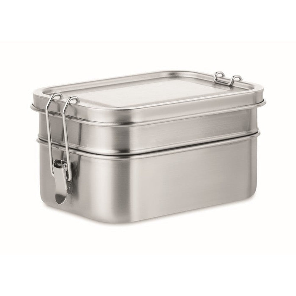 DOUBLE CHAN - Argento opaco - CASA E VIVERE - Midocean - Home & Living, Kitchen Accesories, Portapranzo In Acciaio Inox Mo6212