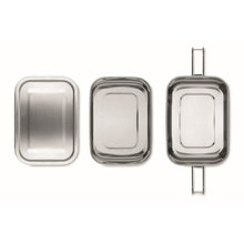 Carica l&#39;immagine nel visualizzatore di Gallery, DOUBLE CHAN - Argento opaco - CASA E VIVERE - Midocean - Home &amp; Living, Kitchen Accesories, Portapranzo In Acciaio Inox Mo6212