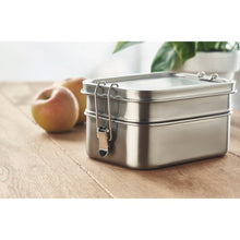Carica l&#39;immagine nel visualizzatore di Gallery, DOUBLE CHAN - Argento opaco - CASA E VIVERE - Midocean - Home &amp; Living, Kitchen Accesories, Portapranzo In Acciaio Inox Mo6212
