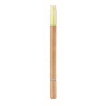 Carica l&#39;immagine nel visualizzatore di Gallery, DUO PAPER - Giallo - SCRIVERE - Midocean - 2 In 1 Penna Ed Evidenziatore Mo9895, Highlighters &amp; Marke, Writing