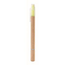 Carica l&#39;immagine nel visualizzatore di Gallery, DUO PAPER - Giallo - SCRIVERE - Midocean - 2 In 1 Penna Ed Evidenziatore Mo9895, Highlighters &amp; Marke, Writing
