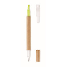 Carica l&#39;immagine nel visualizzatore di Gallery, DUO PAPER - Giallo - SCRIVERE - Midocean - 2 In 1 Penna Ed Evidenziatore Mo9895, Highlighters &amp; Marke, Writing