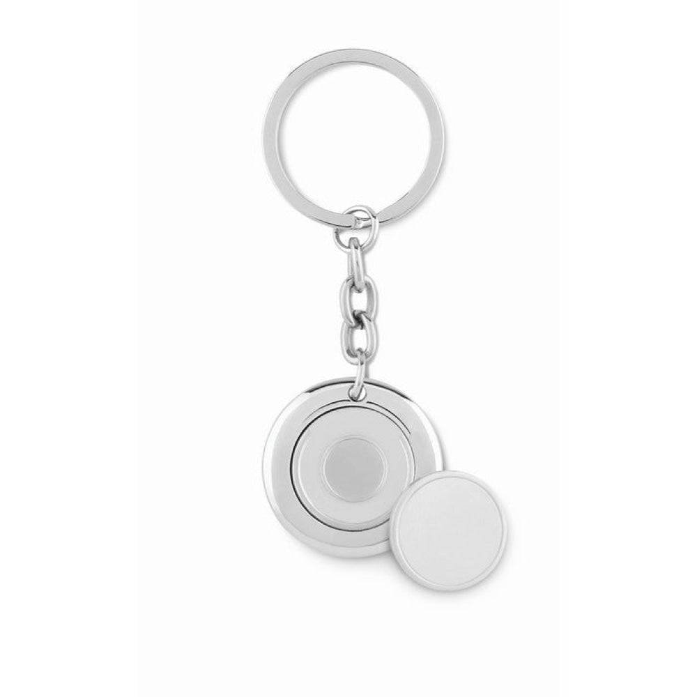 FLAT RING - Argento lucido - PREMI - Midocean - Key Rings / Chains /, Portachiavi Tondo Con Moneta Mo9289, Premiums