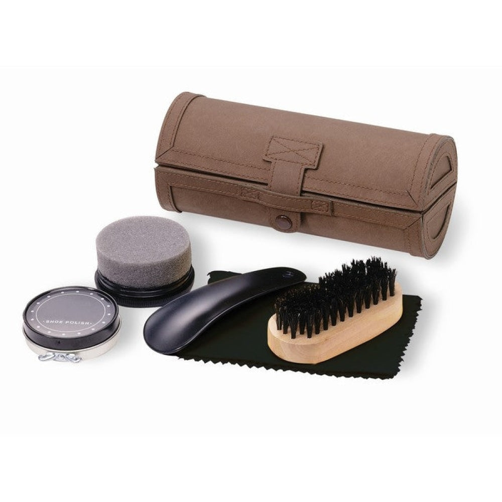 GENTLEMAN - Marrone - CURA PERSONALE - Midocean - Personal Care, Set Pulizia Scarpe 5 Pezzi Kc2231, Shoe Polish Set