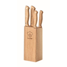 Carica l&#39;immagine nel visualizzatore di Gallery, GOURMET - Legna - CASA E VIVERE - Midocean - Home &amp; Living, Kitchen Accesories, Set Ceppo E 6 Coltelli Mo6308