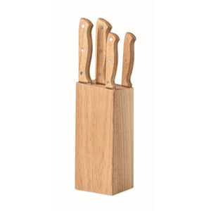 GOURMET - Legna - CASA E VIVERE - Midocean - Home & Living, Kitchen Accesories, Set Ceppo E 6 Coltelli Mo6308