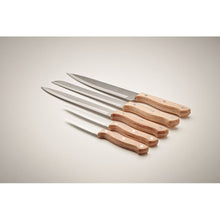 Carica l&#39;immagine nel visualizzatore di Gallery, GOURMET - Legna - CASA E VIVERE - Midocean - Home &amp; Living, Kitchen Accesories, Set Ceppo E 6 Coltelli Mo6308