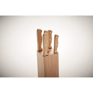 GOURMET - Legna - CASA E VIVERE - Midocean - Home & Living, Kitchen Accesories, Set Ceppo E 6 Coltelli Mo6308