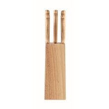 Carica l&#39;immagine nel visualizzatore di Gallery, GOURMET - Legna - CASA E VIVERE - Midocean - Home &amp; Living, Kitchen Accesories, Set Ceppo E 6 Coltelli Mo6308