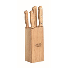 Carica l&#39;immagine nel visualizzatore di Gallery, GOURMET - Legna - CASA E VIVERE - Midocean - Home &amp; Living, Kitchen Accesories, Set Ceppo E 6 Coltelli Mo6308