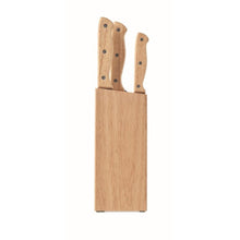 Carica l&#39;immagine nel visualizzatore di Gallery, GOURMET - Legna - CASA E VIVERE - Midocean - Home &amp; Living, Kitchen Accesories, Set Ceppo E 6 Coltelli Mo6308