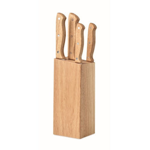 GOURMET - Legna - CASA E VIVERE - Midocean - Home & Living, Kitchen Accesories, Set Ceppo E 6 Coltelli Mo6308