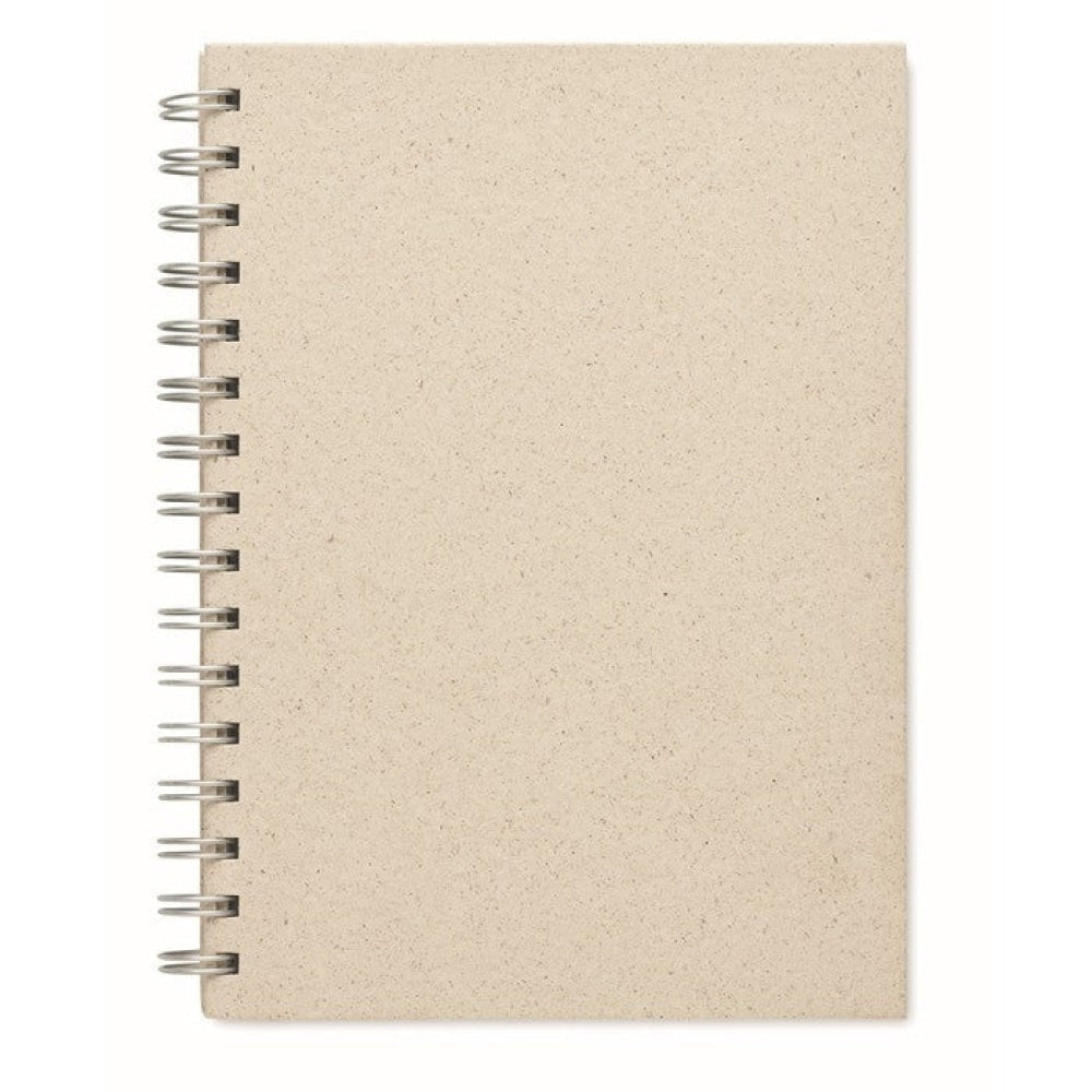 GRASS BOOK - Beige - UFFICIO - Midocean - Notebooks / Notepads, Office, Quaderno Ad Anelli A5 Mo6541