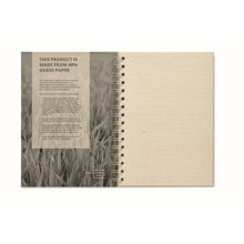 Carica l&#39;immagine nel visualizzatore di Gallery, GRASS BOOK - Beige - UFFICIO - Midocean - Notebooks / Notepads, Office, Quaderno Ad Anelli A5 Mo6541