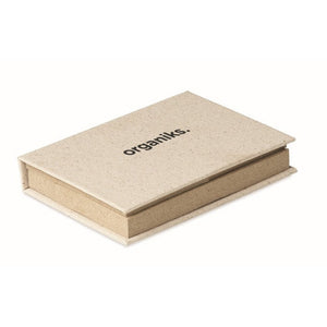 GRASS STICKY - Beige - UFFICIO - Midocean - Desk Items, Office, Stick Notes In Carta Di Erba Mo6543