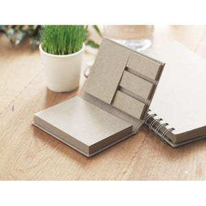 GRASS STICKY - Beige - UFFICIO - Midocean - Desk Items, Office, Stick Notes In Carta Di Erba Mo6543