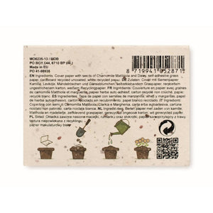 GROW ME - bianco - UFFICIO - Midocean - Desk Items, Office, Set Memo Con Semi Mo6235