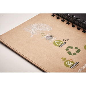 GROWNOTEBOOKÃ¢â€žÂ¢ - Beige - UFFICIO - Midocean - Notebook In Legno Di Pino Mo6225, Notebooks / Notepads, Office