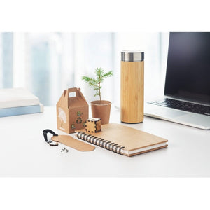 GROWNOTEBOOKÃ¢â€žÂ¢ - Beige - UFFICIO - Midocean - Notebook In Legno Di Pino Mo6225, Notebooks / Notepads, Office