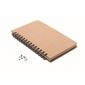 GROWNOTEBOOKÃ¢â€žÂ¢ - Beige - UFFICIO - Midocean - Notebook In Legno Di Pino Mo6225, Notebooks / Notepads, Office