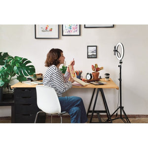 HELO - Nero - UFFICIO - Midocean - Anello Luminoso Da 26cm. Mo6241, Office, Telephone / Accessor