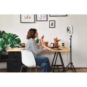HELO - Nero - UFFICIO - Midocean - Anello Luminoso Da 26cm. Mo6241, Office, Telephone / Accessor